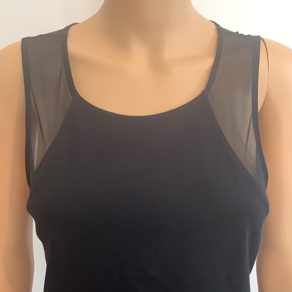 EXPRESS LIKE NEW Knit & Sheer Fabric Dress - Picture 3 of 11
